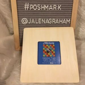 Michaels unfinished wood frame 3.5x3.5